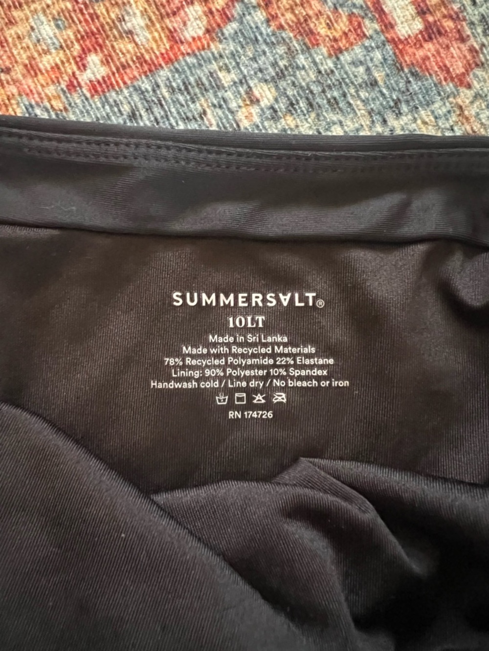 Summersalt Black Ruffle-Shoulder One-Piece Swimsuit - Picture 4 of 5